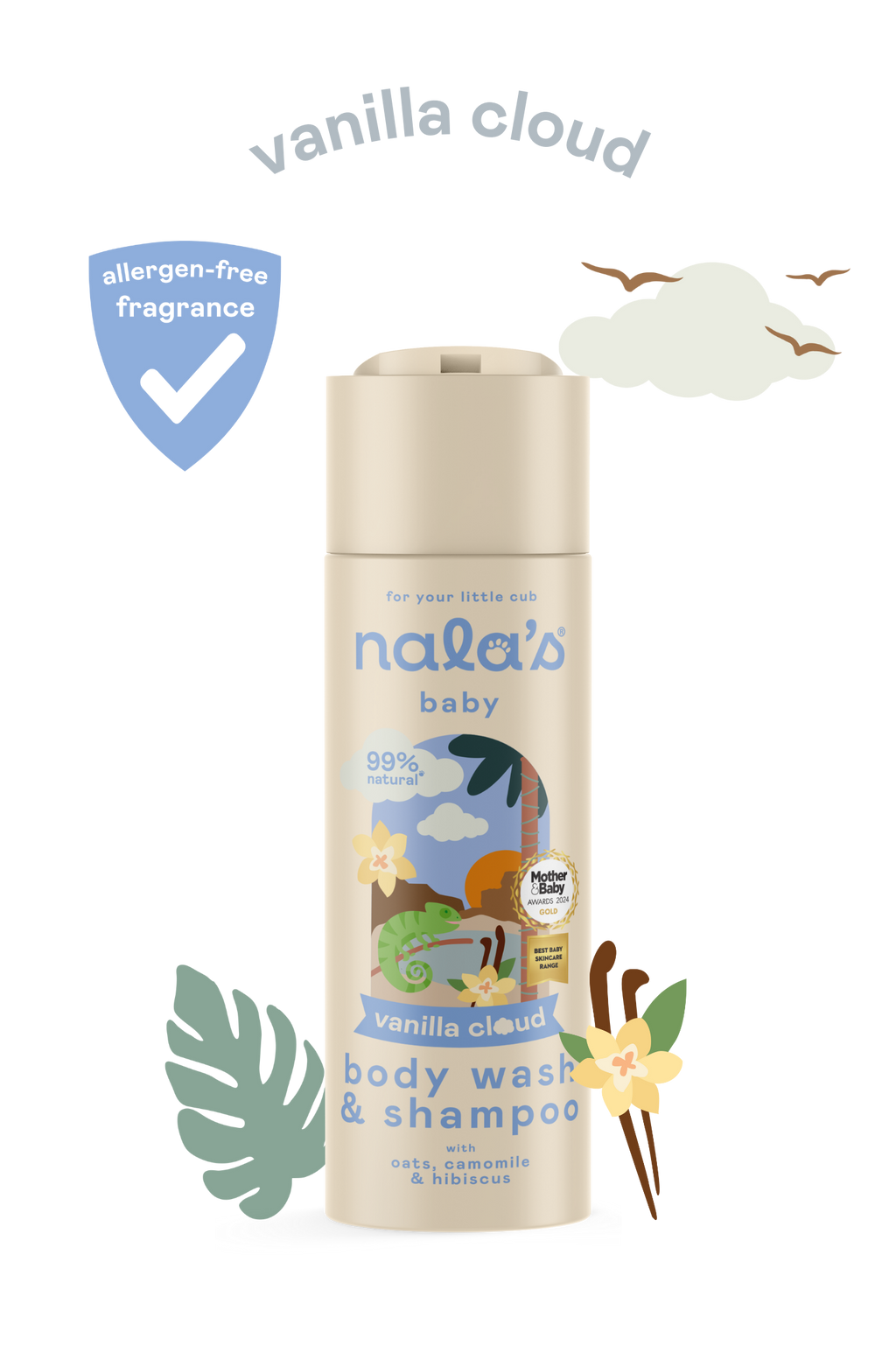 Nala's Baby Vanilla Cloud Body Wash & Shampoo