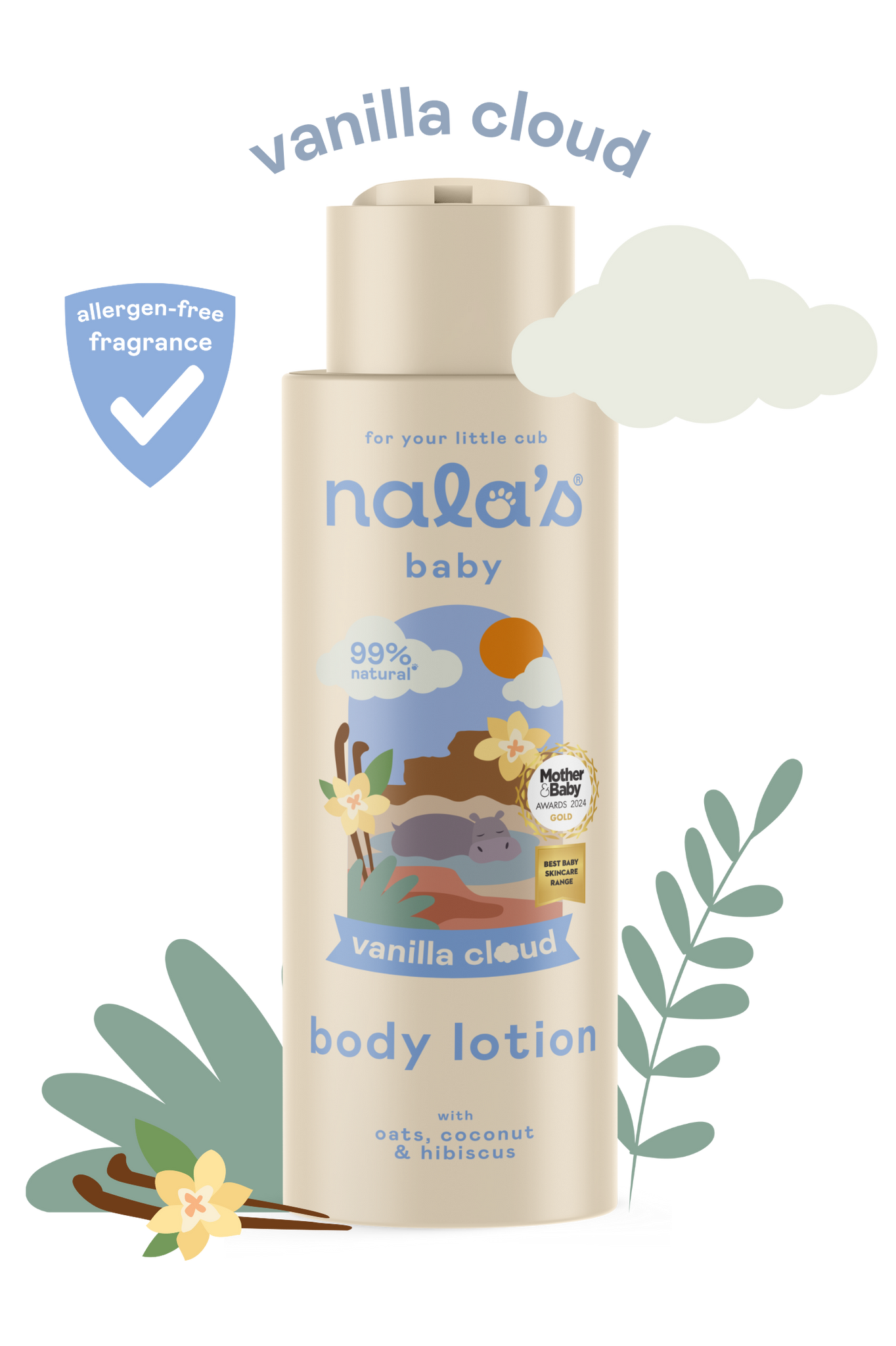 Nala's Baby Vanilla Cloud Body Lotion 400ml