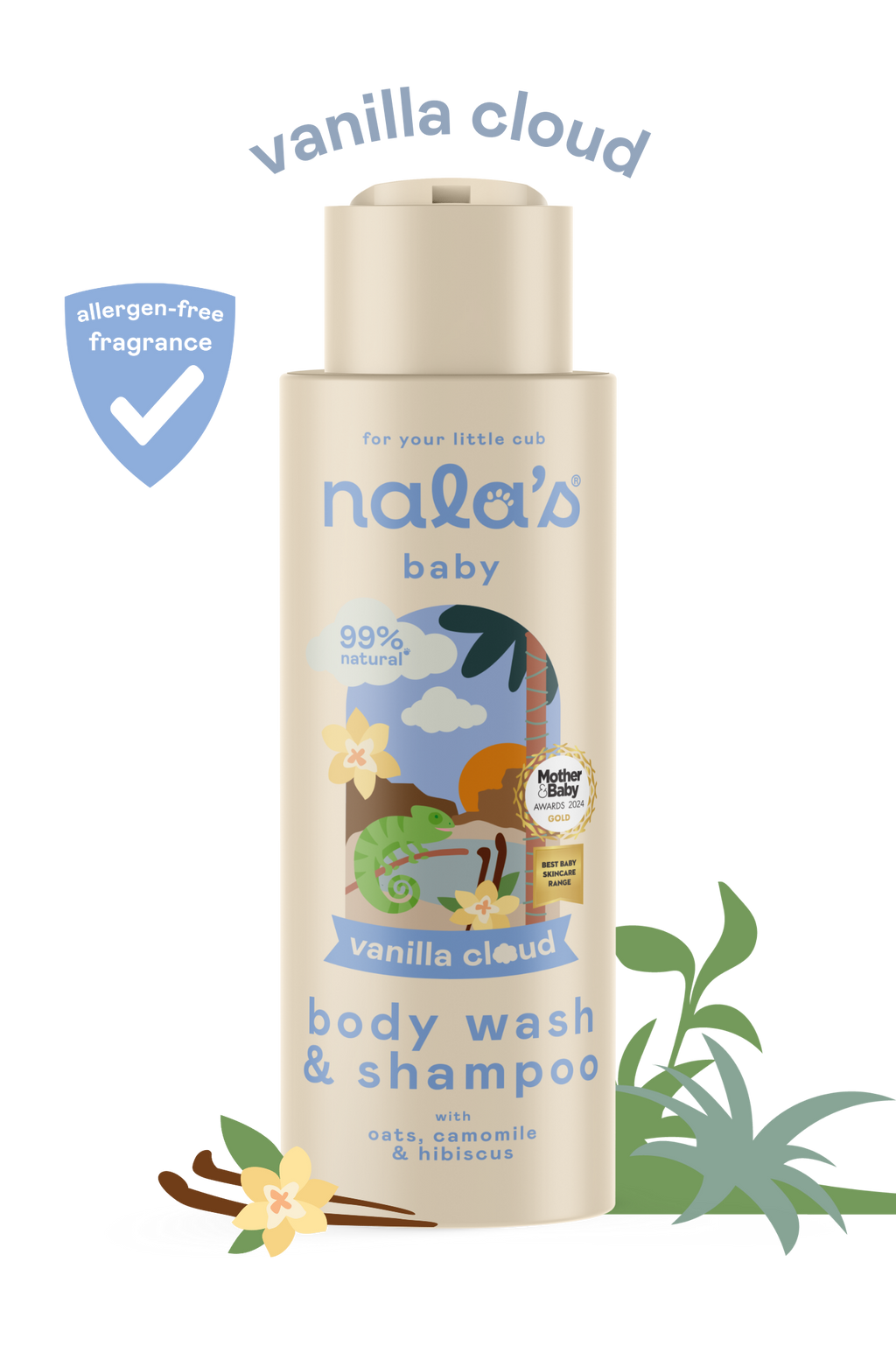 Nala's Baby Vanilla Cloud Body Wash & Shampoo