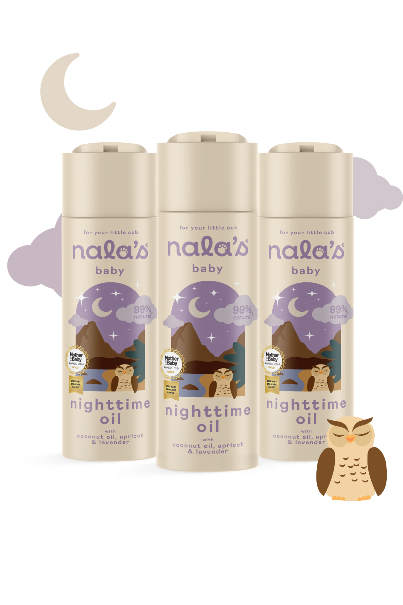 Nala's Baby Nighttime Oil 200ml - pack of 3