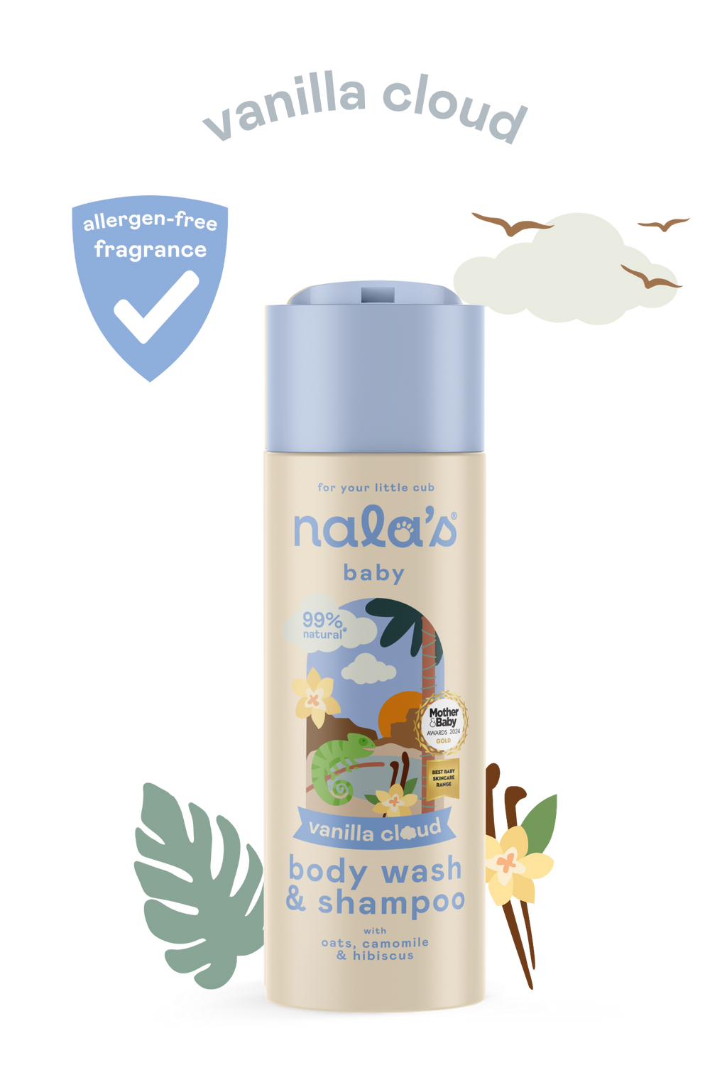 Vanilla Cloud Body Wash & Shampoo 200ml
