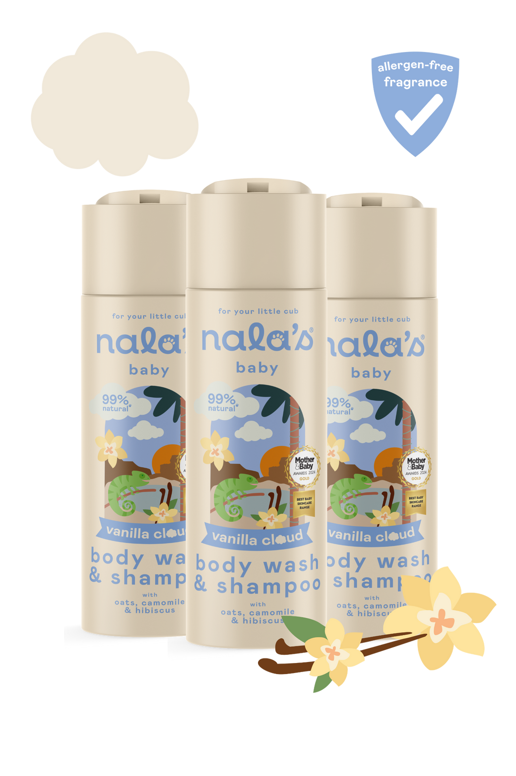 Nala's Baby Vanilla Cloud Body Wash & Shampoo