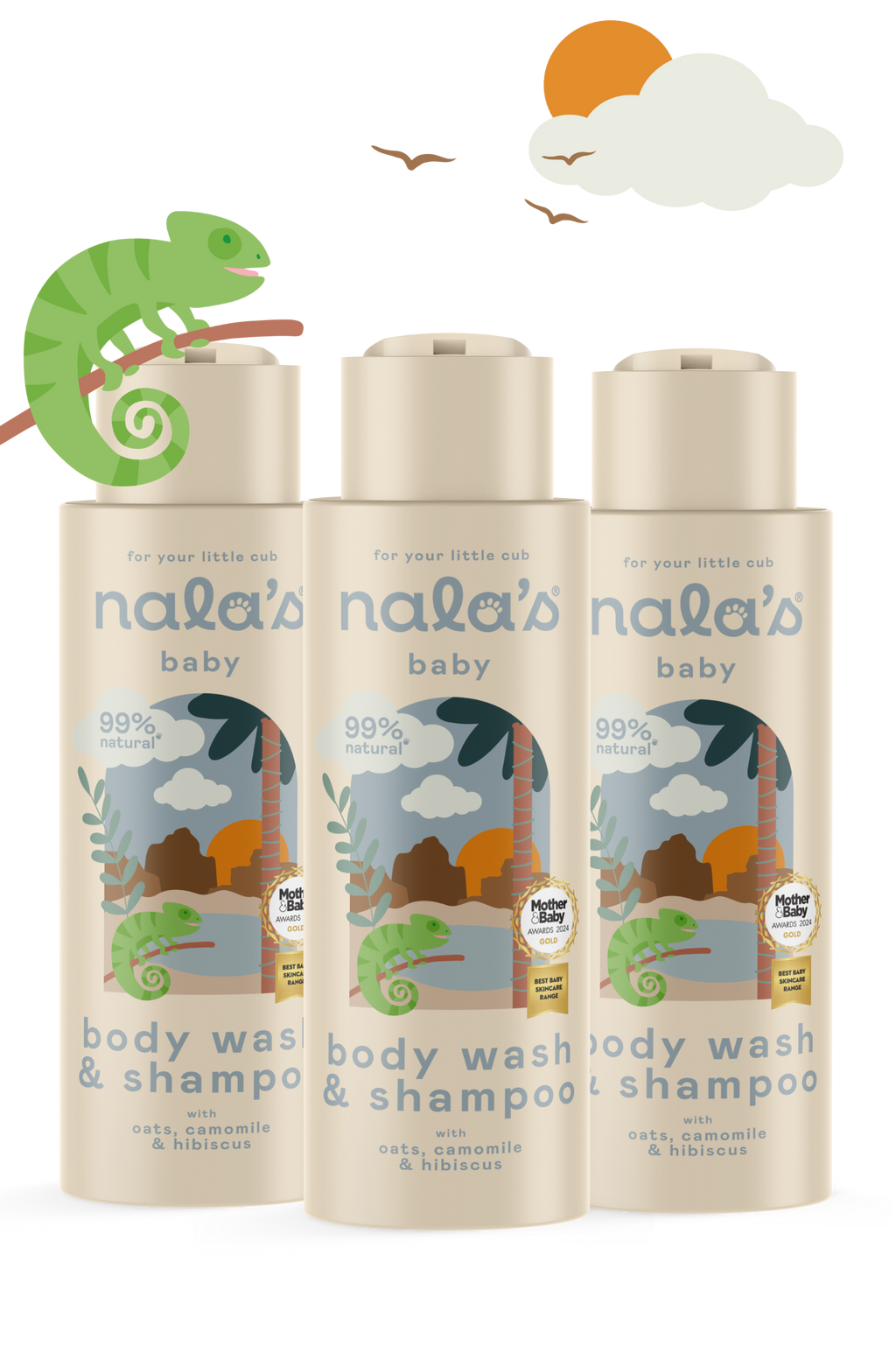 Original Body Wash & Shampoo 400ml - pack of 3
