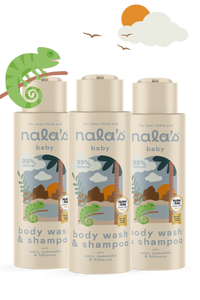 Nala's Baby Body Wash & Shampoo 400ml - pack of 3