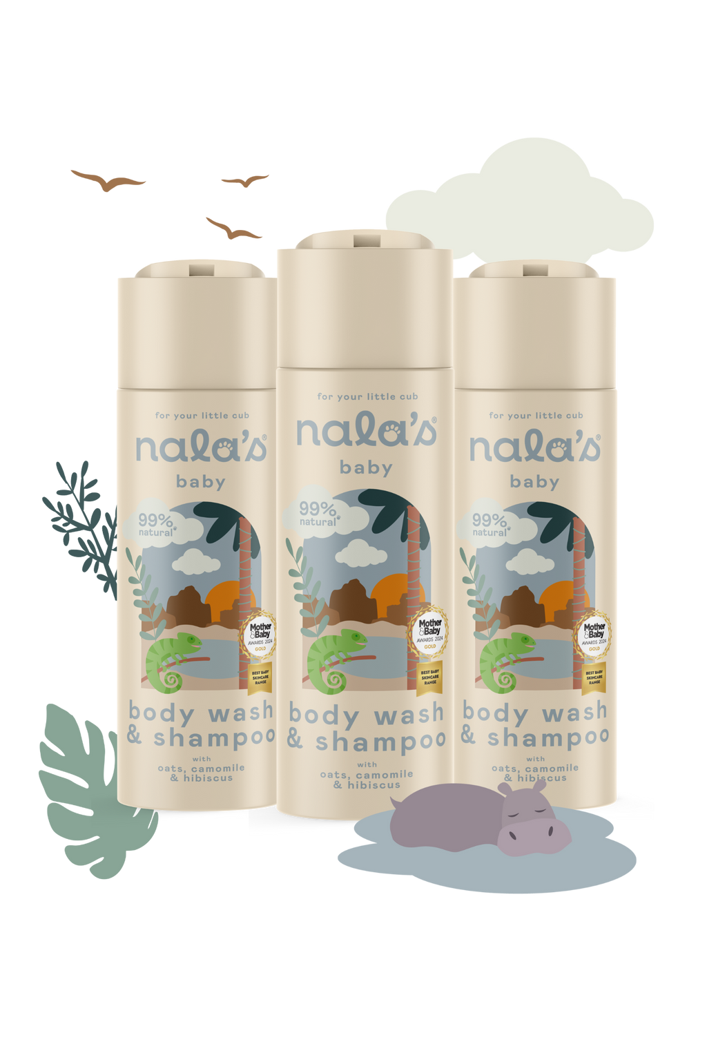 Original Body Wash & Shampoo 200ml - pack of 3