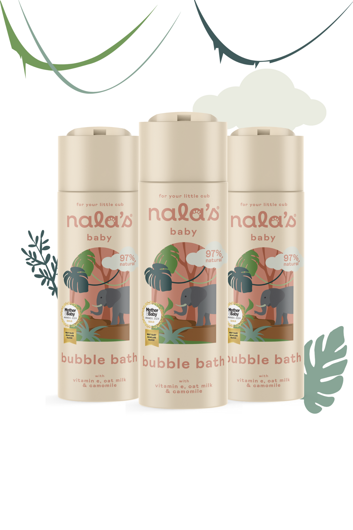 Nala's Baby Bubble Bath 200ml - pack of 3