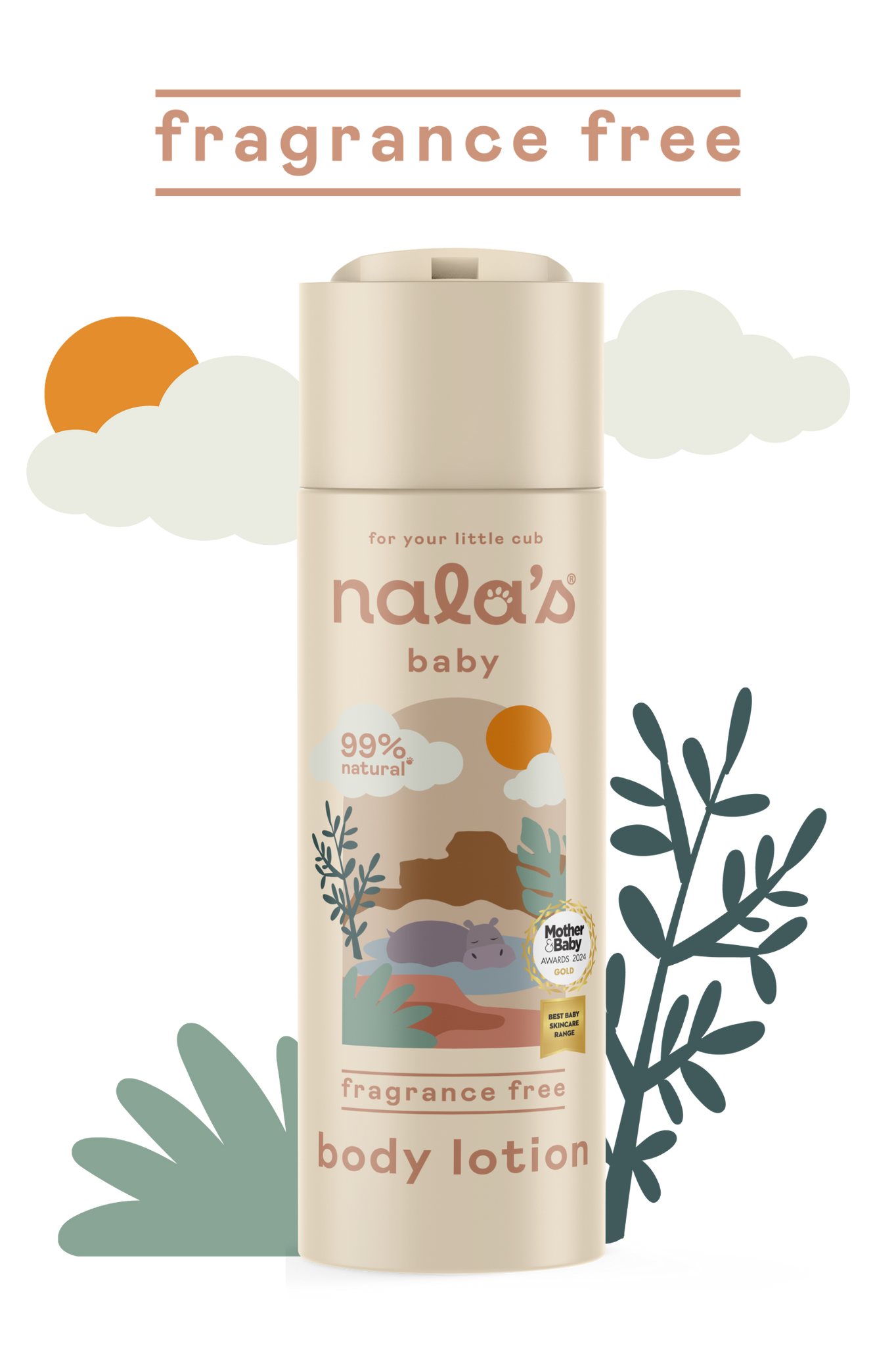 Nala's Baby Body Lotion (Fragrance Free) 200ml