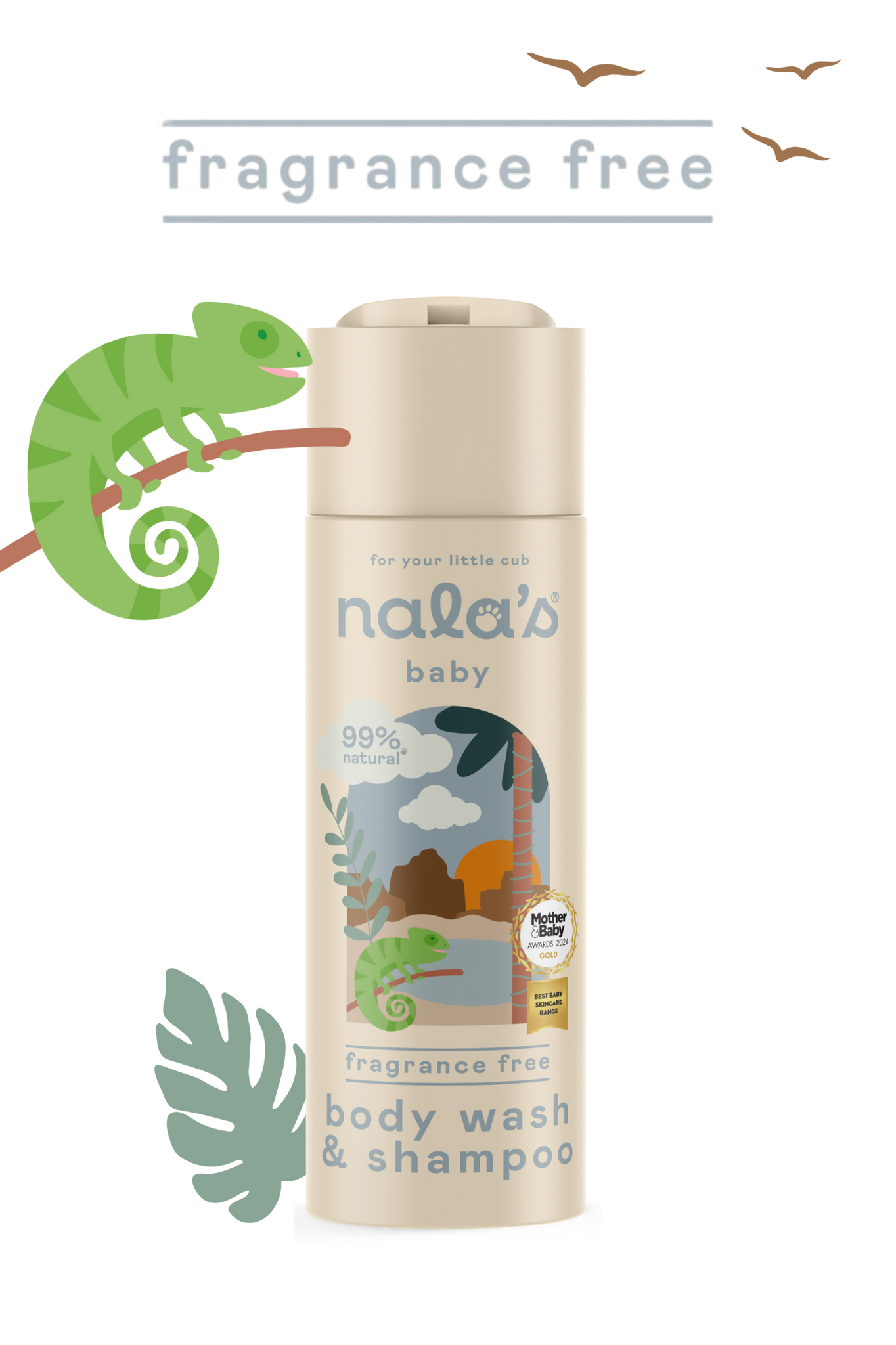 Nala's Baby Body Wash & Shampoo (Fragrance Free) 200ml