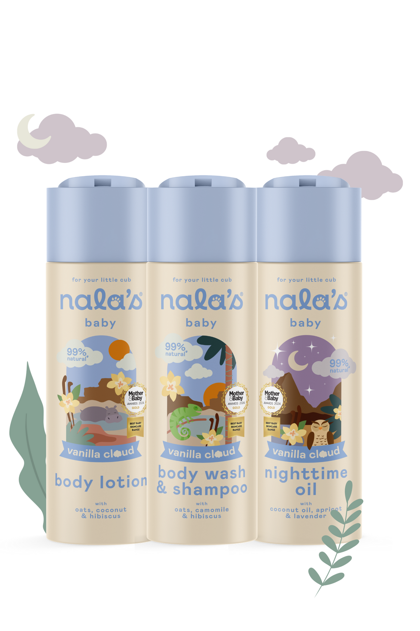 Nala's Baby Vanilla Cloud Mixed Bundle (3x 200ml)