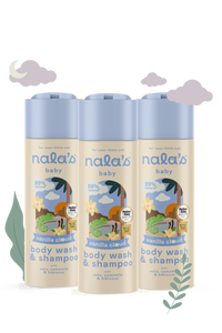 Nala's Baby Vanilla Cloud Body Wash & Shampoo 200ml - pack of 3